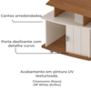 Rack Bancada Para Tv 50 Pol 1P 122 cm Cinamomo Off White ARLY