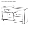 Rack Bancada Para Tv 50 Pol 1P 122 cm Pinho ARLY