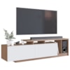 Rack Bancada Para TV 50 Pol 2 Portas 163 cm B91 Montana Branco NOVAM
