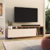 Rack Bancada Para TV 50 Pol 2 Portas 163 cm B91 Montana Branco NOVAM