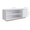 Rack Bancada Para TV 55 Pol 135 cm B56 Branco Montana NOVAM