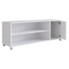 Rack Bancada Para TV 55 Pol Rodizio ABS 135 cm B57 Branco NOVAM