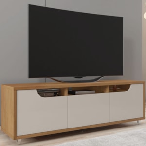 Rack Bancada Para Tv 60 Pol 160cm 11079 Cedro Off White DCASA