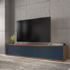 Rack Bancada Para TV 60 Pol 180cm 11082 Cedro Azul Cobalto DCASA