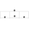 Rack Bancada Para TV 60 Pol 180cm 11082 Cedro Off White  DCASA