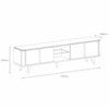 Rack Bancada Para TV 60 Pol 217 cm 11097 Cedro Branco DCASA