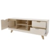 Rack Bancada Para Tv 65 Pol 160 cm 4225 Off White Carvalho ARLY