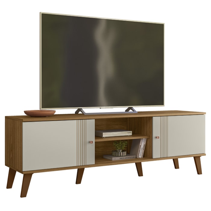 Rack Bancada Para TV 65 Pol 160 cm Denv Nature Off White PLLA
