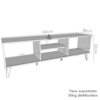 Rack Bancada Para TV 65 Pol 160 cm Denv Nature Off White PLLA