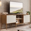 Rack Bancada Para TV 65 Pol 2 Portas 180 cm Prime Carvalho Areia RUDK