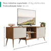 Rack Bancada Para TV 65 Pol 2 Portas 180 cm Prime Carvalho Areia RUDK