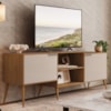 Rack Bancada Para TV 65 Pol 2 Portas 180 cm Prime Carvalho Bege RUDK