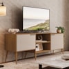 Rack Bancada Para TV 65 Pol 2 Portas 180 cm Prime Carvalho Bege RUDK
