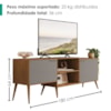 Rack Bancada Para TV 65 Pol 2 Portas 180 cm Prime Carvalho Cinza RUDK