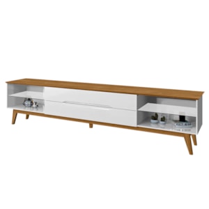 Rack Bancada Para TV 65 Pol Limit 181 cm Branco Nature Tebar