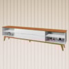 Rack Bancada Para TV 65 Pol Limit 181 cm Branco Nature Tebar