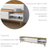 Rack Bancada Para TV 65 Pol Limit 181 cm Branco Nature Tebar