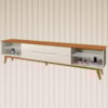 Rack Bancada Para TV 65 Pol Limit 181 cm Off White Nature Tebar