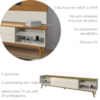 Rack Bancada Para TV 65 Pol Limit 181 cm Off White Nature Tebar