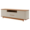 Rack Bancada Para TV 70 Pol 2 Portas 180 cm Cedro Off White DCASA