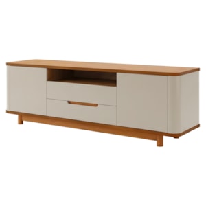 Rack Bancada Para TV 70 Pol 2 Portas 180 cm Cedro Off White DCASA
