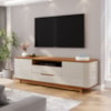 Rack Bancada Para TV 70 Pol 2 Portas 180 cm Cedro Off White DCASA