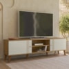 Rack Bancada Para TV 75 Pol 180 cm Denv Nature Off White PLLA