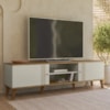 Rack Bancada Para TV 75 Pol 180 cm Denv Off White Nature PLLA