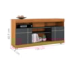 Rack Bancada Tv 47 Pol 136 cm Yara Noce Milano Preto Colibri
