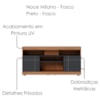 Rack Bancada Tv 47 Pol 136 cm Yara Noce Milano Preto Colibri