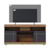 Rack Bancada Tv 47 Pol 136 cm Yara Noce Milano Preto Colibri