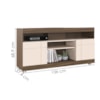 Rack Bancada Tv 47 Pol 136 cm Yara Nogueira Real Off White Colibri