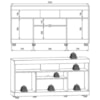 Rack Bancada Tv 47 Pol 136 cm Yara Nogueira Real Off White Colibri