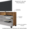 Rack Bancada Tv 48 Pol Pipa 108 cm Off White Cinamomo BECHARA