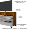 Rack Bancada Tv 48 Pol Pipa 108 cm Off White Naturalle BECHARA
