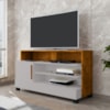 Rack Bancada Tv 48 Pol Pipa 108 cm Off White Naturalle BECHARA