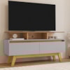 Rack Bancada Tv 50 Pol 120 cm Rubi Cinamomo Off White BECHARA