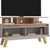Rack Bancada Tv 50 Pol 120 cm Rubi Cinamomo Off White BECHARA