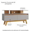 Rack Bancada Tv 50 Pol 120 cm Rubi Cinamomo Off White BECHARA