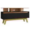 Rack Bancada Tv 50 Pol 120 cm Rubi Cinamomo Preto BECHARA