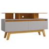 Rack Bancada Tv 50 Pol 120 cm Rubi Naturalle Off White BECHARA
