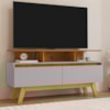Rack Bancada Tv 50 Pol 120 cm Rubi Naturalle Off White BECHARA