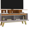 Rack Bancada Tv 50 Pol 120 cm Rubi Naturalle Off White BECHARA