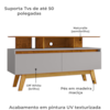 Rack Bancada Tv 50 Pol 120 cm Rubi Naturalle Off White BECHARA