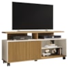 Rack Bancada Tv 52 Pol 136 cm Topazio Off White Cinamomo BECHARA