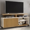 Rack Bancada Tv 52 Pol 136 cm Topazio Off White Cinamomo BECHARA