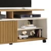Rack Bancada Tv 52 Pol 136 cm Topazio Off White Cinamomo BECHARA