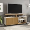 Rack Bancada Tv 52 Pol 136 cm Topazio Off White Cinamomo BECHARA