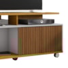 Rack Bancada Tv 52 Pol 136 cm Topazio Off White Naturalle BECHARA