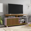 Rack Bancada Tv 52 Pol 136 cm Topazio Off White Naturalle BECHARA